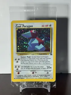 Pokemon TCG Cool Porygon Holo Foil Black Star Promo 15 SWIRL! Sealed Card Warped - Image 2