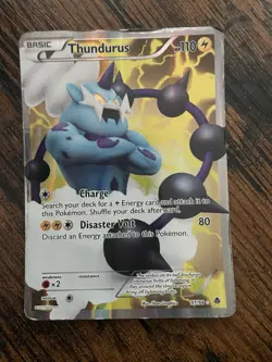 Pokemon Thundurus 97/98 Emerging Powers Ultra Rare Full Art Holo 110HP TCG Card - Image 1