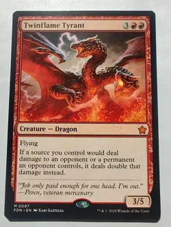 Twinflame Tyrant Mythic Regular Card #97 Foundations MTG - Image 1