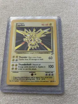 Pokemon TCG Zapdos Base Set 2 Holo Unlimited Rare Card 20/130 NM Condition - Image 1
