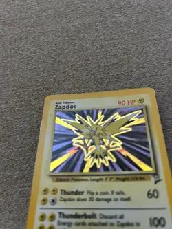 Pokemon TCG Zapdos Base Set 2 Holo Unlimited Rare Card 20/130 NM Condition - Image 3