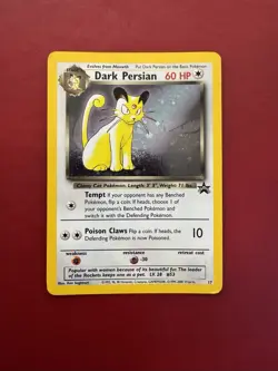 Dark Persian 17 Holo Black Star Promo Pokemon Card MP - Image 1