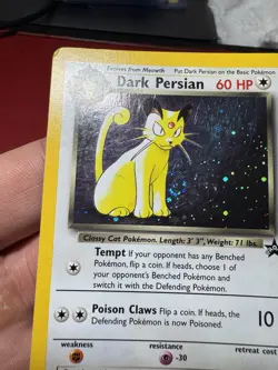 Dark Persian 17 Holo Black Star Promo Pokemon Card MP - Image 3