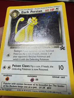 Dark Persian 17 Holo Black Star Promo Pokemon Card MP - Image 5