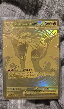 Mega Charizard X EX | 130/094 | Gold | Hyper Rare | Phantasmal Flames | Pokemon - Image 1