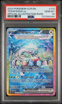2024 POKEMON SCR EN-STELLAR CROWN SPECIAL ILLUSTRATION RARE TERAPAGOS EX PSA 10 - Image 1