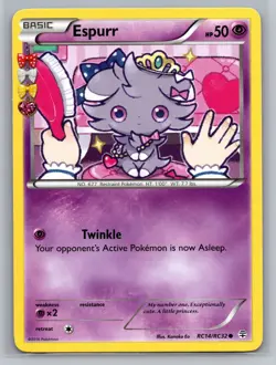 Pokemon TCG Espurr RC14/RC32 Regular Common Generations: Radiant Collection - Image 1