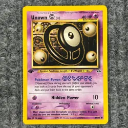 Vintage Pokemon Neo Discovery Unown [O] 69/75 1st Edition Common NM - Image 1