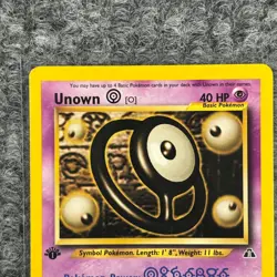 Vintage Pokemon Neo Discovery Unown [O] 69/75 1st Edition Common NM - Image 3