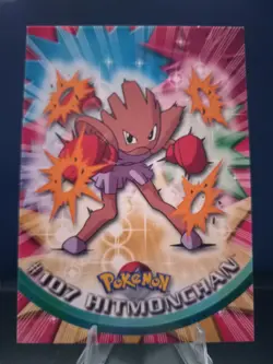 Pokemon 2000 Topps TV Hitmonchan #107 Blue Label - Image 1