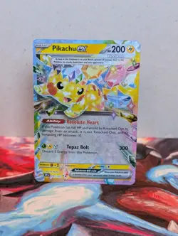 Pikachu ex 57/191 Double Rare Pokemon TCG SV08: Surging Sparks NM - Image 1