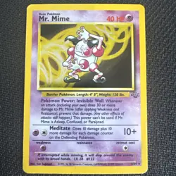 Pokemon TCG Mr. Mime Jungle 22/64 Regular Unlimited Rare Good Condition - Image 1