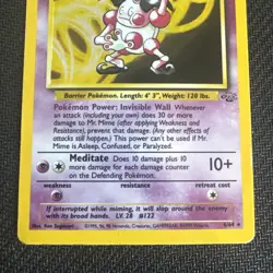 Pokemon TCG Mr. Mime Jungle 22/64 Regular Unlimited Rare Good Condition - Image 3