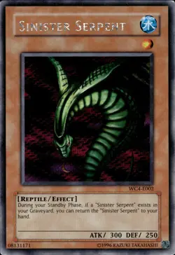 Sinister Serpent - Prismatic Secret Rare WC4-E002 - MP - YuGiOh - Image 1