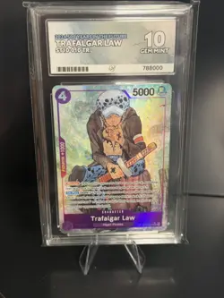 One Piece Trafalgar Law Treasure Rare ST10-010 SR ACE 10 PERFECT SUBS - Image 1