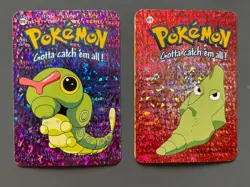 Caterpie Metapod #10 #11 Vending Prism Holo Sticker Card 2000 Pokemon - Image 1