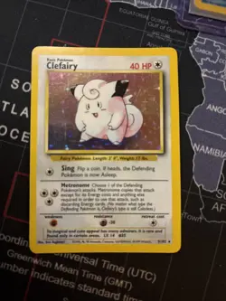 Pokemon TCG Clefairy Base Set Holo Unlimited Rare Card 5/102 - Image 1
