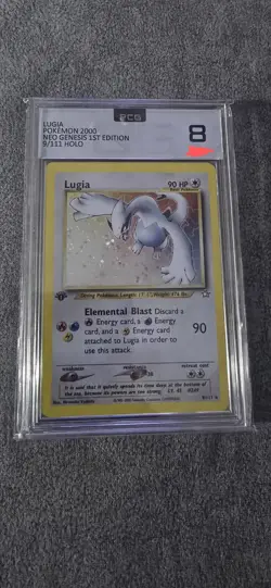 Lugia 2000 Pokemon Neo Genesis TCG Holo Card 9/111 1st Edition - Image 1