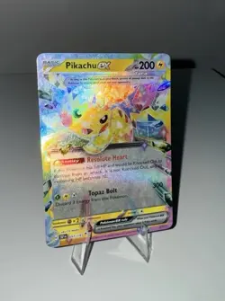 2024 Pokemon Pikachu EX Double Rare Holo Card 057/191 Sv08: Surging Sparks NM - Image 1