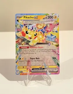 2024 Pokemon Pikachu EX Double Rare Holo Card 057/191 Sv08: Surging Sparks NM - Image 2