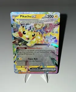 2024 Pokemon Pikachu EX Double Rare Holo Card 057/191 Sv08: Surging Sparks NM - Image 3