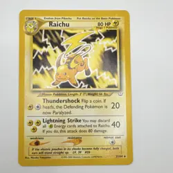 Raichu 21/64 Neo Revelation Rare Stage 1 80 HP Regular Pokemon TCG Card 2000 - Image 1