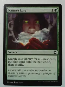 Nature's Lore *Common* Magic MtG x1 AFC Commander Forgotten Realms - Image 1