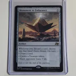 Magic The Gathering Monument to Endurance Rare Aetherdrift Artifact 237 EN - Image 1
