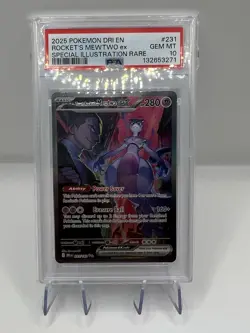 Pokemon TCG Team Rocket's Mewtwo EX Destined Rivals 231/182 PSA 10 - Image 1