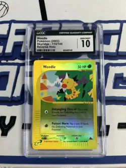 2003 Pokemon Reverse Holo #115 Weedle CGC GEM MINT 10 - Image 1