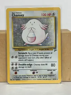 Pokemon Chansey 3/130 Base Set 2 Holo Rare Wizards 2000 English - Image 1