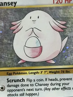 Pokemon Chansey 3/130 Base Set 2 Holo Rare Wizards 2000 English - Image 2