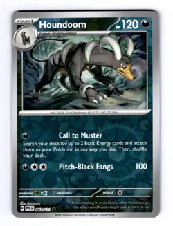 Houndoom SV: Prismatic Evolutions #063 (2024) Common Reverse Holo NM Pokemon - Image 1