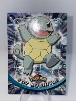 1999 Topps Pokemon #07 Squirtle (TV Animation Series 1) 1st Print Blue Logo NM - Image 1