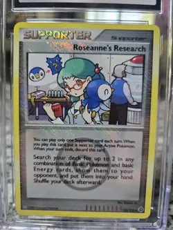 CGC 10 Roseanne's Research Crosshatch Holo 125/132 Pokemon League 2010 Pokemon - Image 2