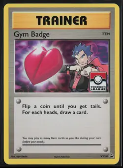 Gym Badge (Koga) - XY207 - 2017 Pokemon League Exclusive - Holo - MP - XY Promo - Image 1