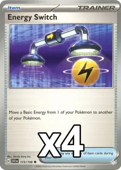 4x Energy Switch 115/132 Mega Evolution Pokemon Playset x4 - Image 1