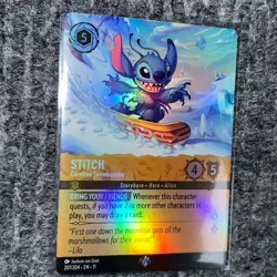 Disney Lorcana Winterspell Stitch Carefree Snowboarder Epic 207/204 NM/Mint - Image 3