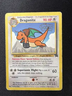 Dragonite #5 Black Star WB First Movie Promo 1999 WOTC Vintage Pokemon Card - Image 1