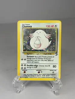 Chansey - 3/130 - Pokemon Base Set 2 Holo Rare Card WOTC MP - Image 1