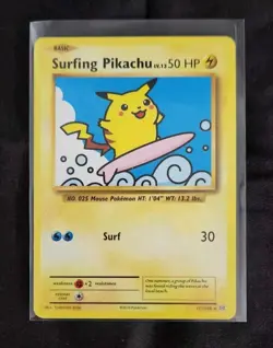 Surfing Pikachu Pokemon TCG Card 2016 XY Evolutions Set Secret Rare 111/108 NM - Image 1