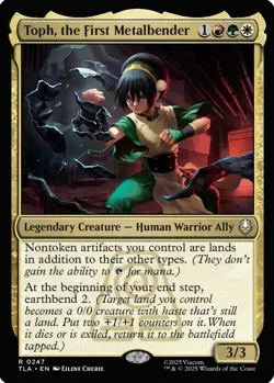 MTG Toph the First Metalbender Avatar Rare Legendary Creature NM - Image 2
