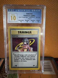 2000 Pokemon Sabrina 20/132 Gym Challenge Holo 1st Edition - Image 1