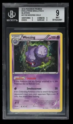 2016 Evolutions Single Pack Blisters Promo Weezing BGS 9 English #XY163 Holo - Image 1