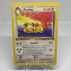 Pokemon Persian 42/64 Jungle 1st Edition Regular Uncommon Stage 1 70 HP 1999 - Image 1