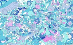 Pokemon anime adragonsden pok mon diamond pearl quagsire Pad Gaming Mat Desk - Image 1