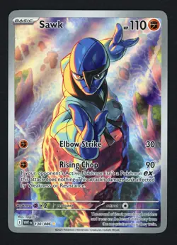 Sawk 130/086 White Flare Illustration Rare Pokemon TCG - Image 1