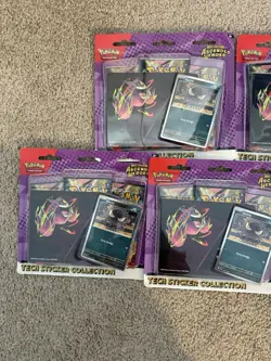 Pokemon Ascended Heroes Tech Sticker Pack Gastly ( Lot Of 5) - Fast Shipping - Image 3