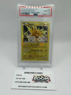 PSA 10 Zapdos Reverse Holo 46/113 Black & White Legendary Treasures Pokemon - Image 1