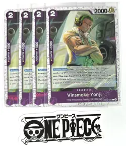 4x One Piece OP06-066 C Vinsmoke Yonji - Flag Foil - English - Playset - NM/M - Image 1